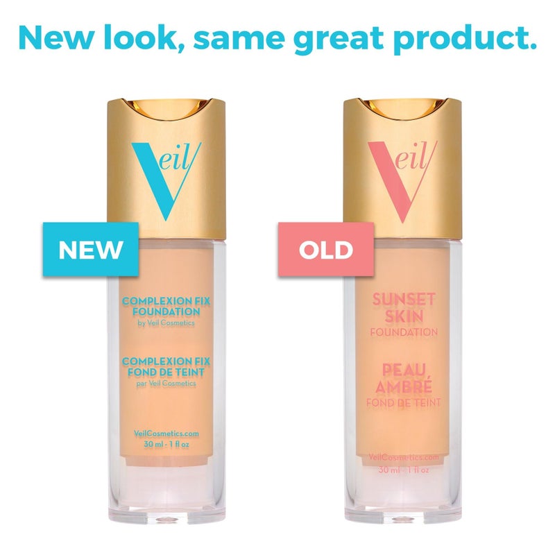 Veil Cosmetics Complexion Fix Liquid Foundation â€“ Buildable Coverage â€“ Water-Resistant, Hypoallergenic, Oil-Free, Cruelty-Free & Vegan â€“ Lightweight & Brightening â€“ Long Lasting (3N Medium Neutral) - Image 2
